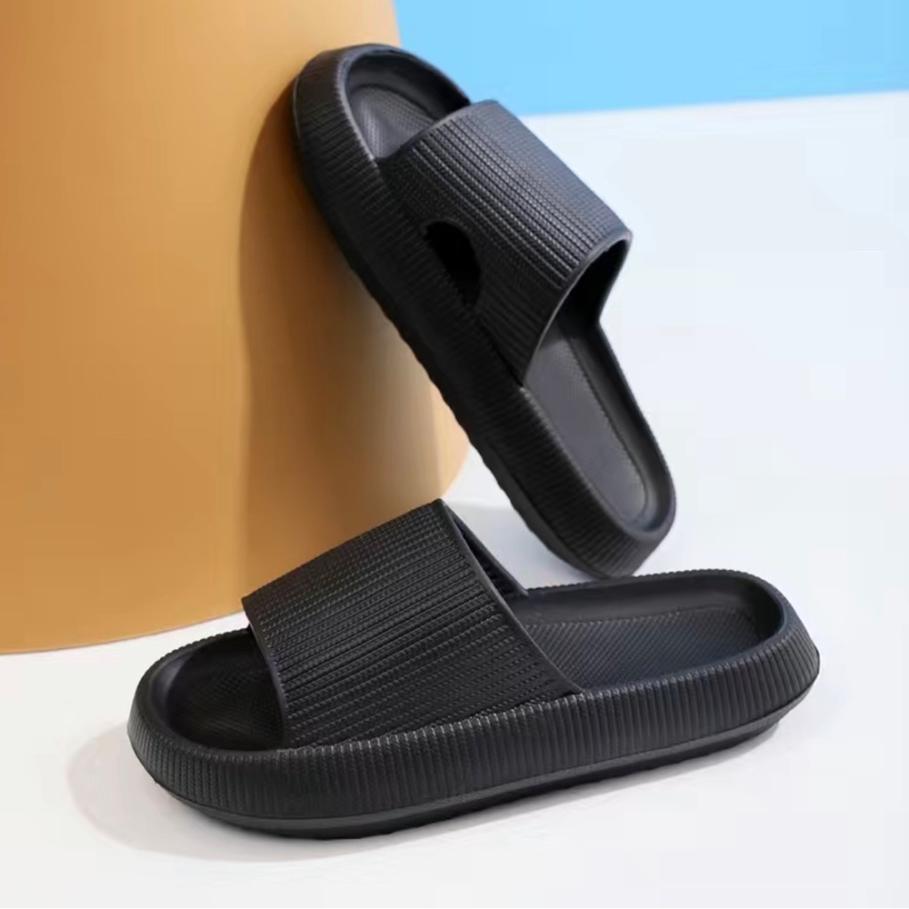Black Slides Slippers Extra Lightweight & Comfortable